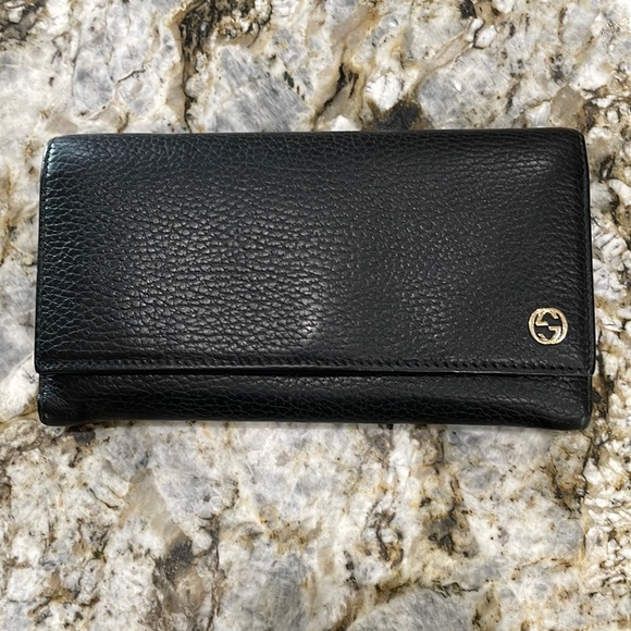 GUCCI Pebble Grain Leather Wallet - Picture 1 of 10
